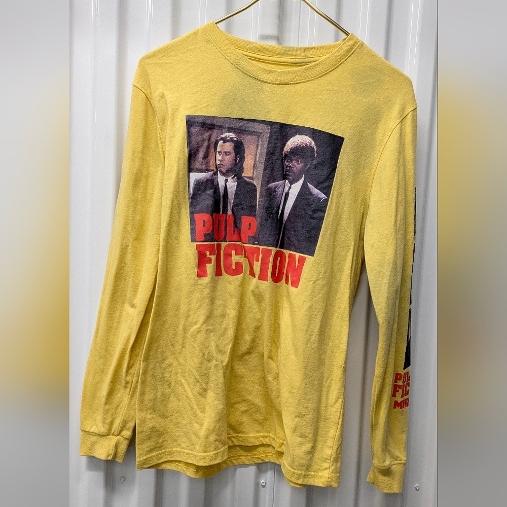 Pulp Fiction Yellow Graphic Long Sleeve Tee
